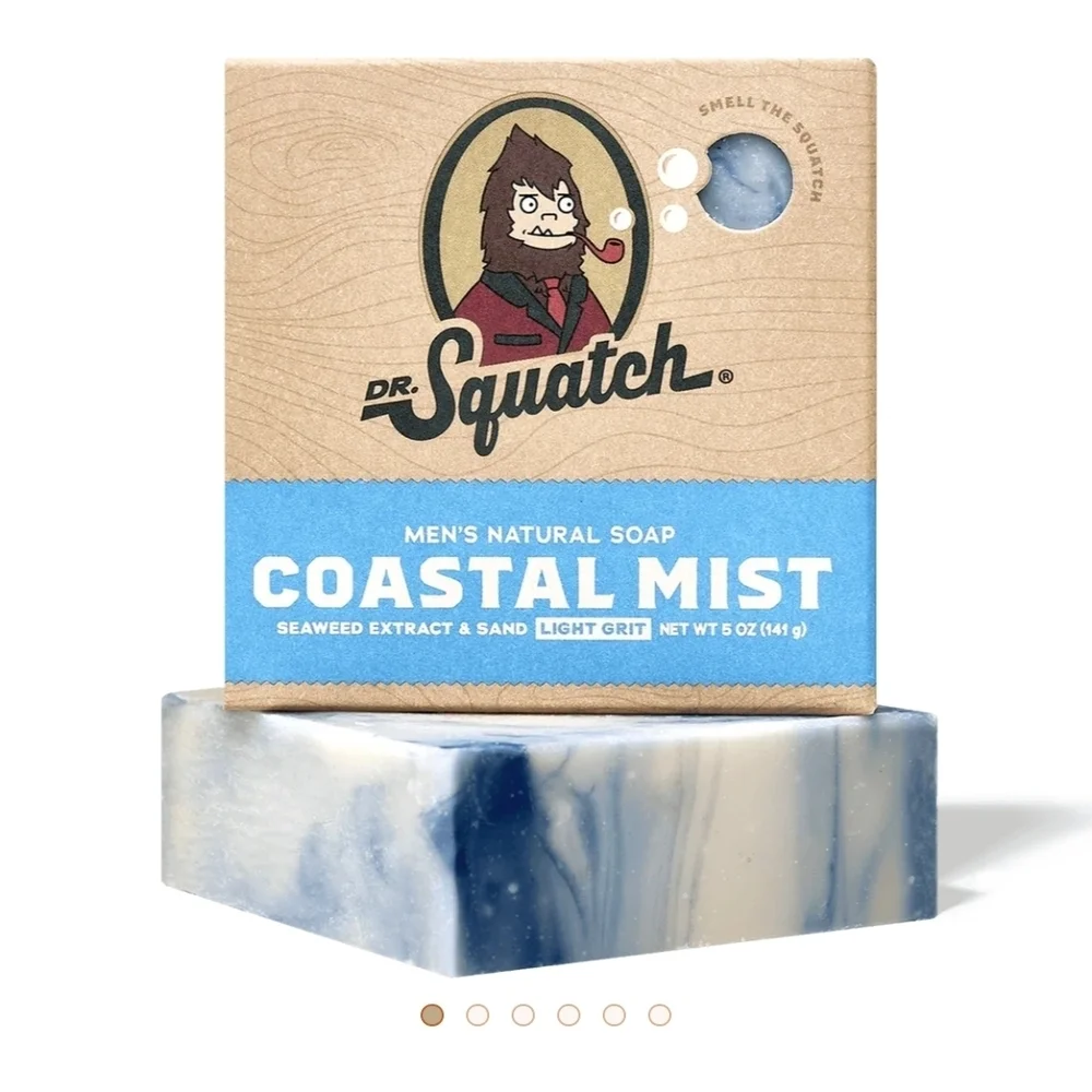 Dr. Squatch Coastal Mist Men's Natural Bar Soap 5oz | NEW | Fast Ship!